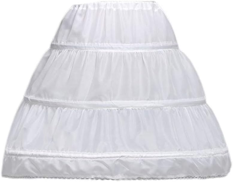 QERPON Children Princess Skirt Petticoat Girls Wedding Dress with Hoop