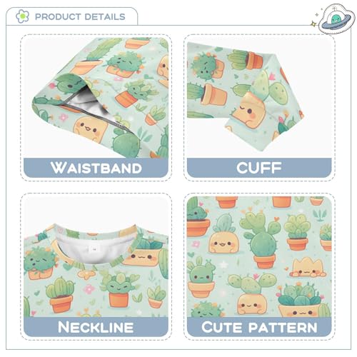 JUNZAN Cute Cactus Tropical Big Boys Sweatshirts Hoodies Long Sleeve Hoodie for Boys Party 4T3