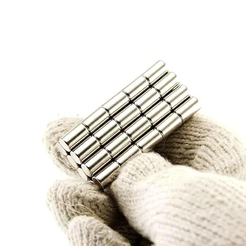 20Pcs Silver 5x10 mm Round Neodymium 5mmx10mm N35 Magnet Disc 5 * 10 Cylinder Rare Earth ，for Industrial Rare Earth Rare Earth Magnets, Industrial Magnets
