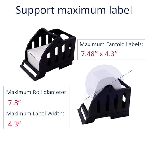 Millaass Thermal Label Holder, For Rolls And Fan-Fold Labels, Plastic, Work With Desktop Label Printer For Office And Home, Label Stand, Sticker Roll Holder #TOP3