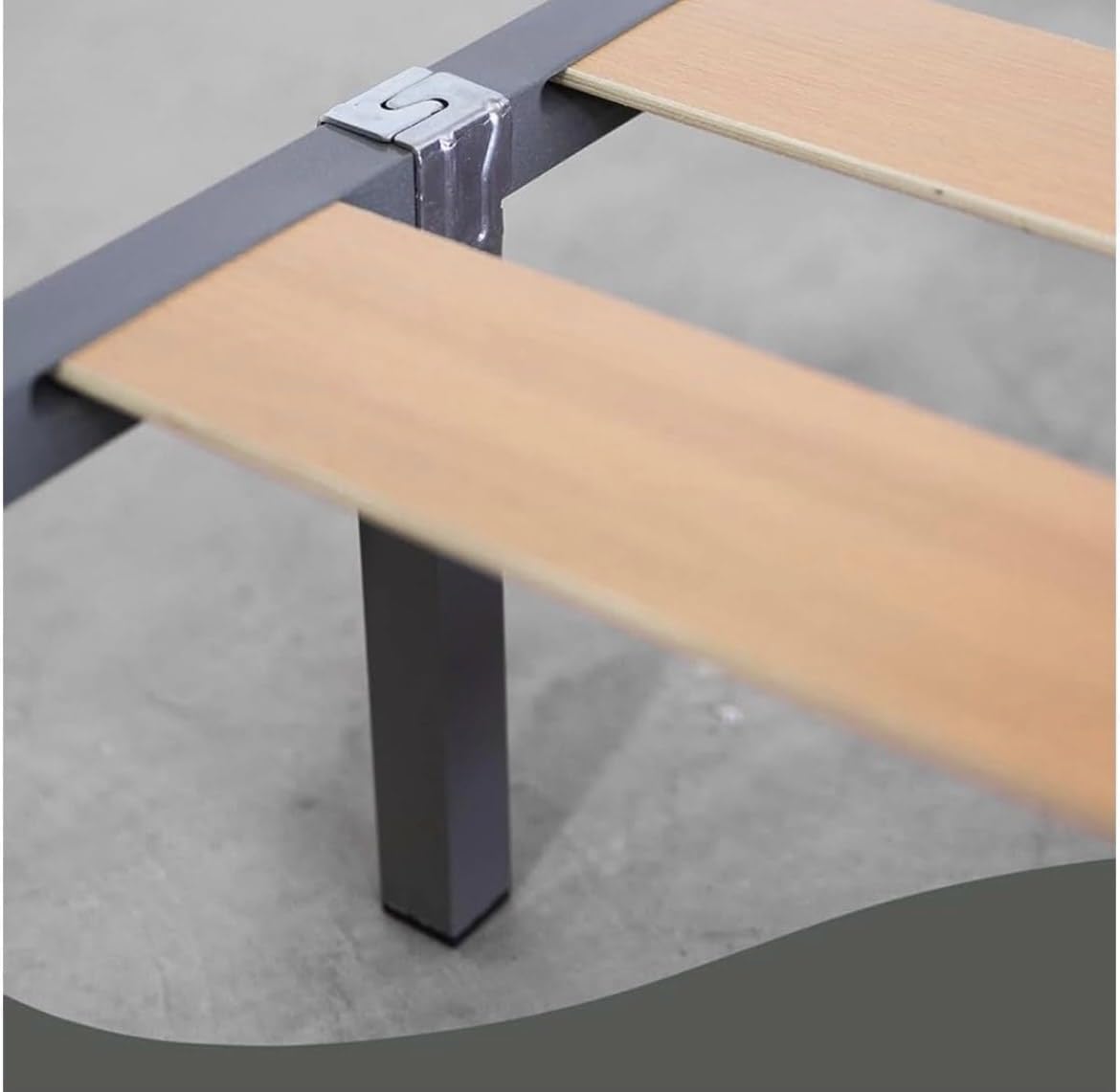 Genérico Patas Cuadradas de Acero para Somier, Fabricadas en España, Alta Resistencia (40x30mm Agarre x 35cm Altura)