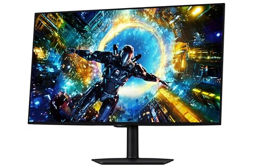 Image of Samsung 32 inch Odyssey OLED G7 Gaming Monitor (Smartchoice) UHD, 4K 165Hz / FHD 330 Hz, 0.03ms(GTG), FreeSync Premium Pro, G-Sync, DP, HDMI, Height-Tilt-Swivel-Pivot, Wall Mount, (LS32HG730SWXXL, Black)