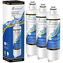 EXCELPURE RWF6100A Refrigerator Water Filter Replacement for Bosch Ultra Clarity Pro, BORPLFTR50, 11025825 Refrigerator Water Filter, Compatible with 12028325, 11032531, B36CT80SNS, WFC100MF, 3 PACK