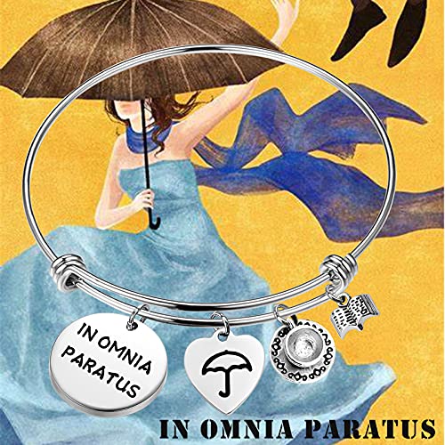 PLITI Bookworm Jewelry Gifts In Omnia Paratus Expandable Wire Bangle Bracelet Strength Jewelry Ready For Anything Motivational Bracelet Gift For Best Friend Sister Bestie3