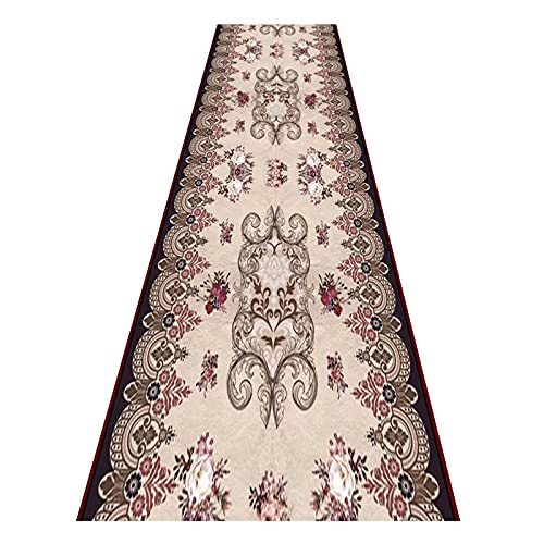 Alfombras de pasillo largo para una entrada elegante con estampado de flores 2