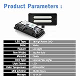 TECTICO Wewnętrzna osłona przeciwsłoneczna LED lusterko kosmetyczne żarówka lampy do czytania SMD 6000 K Xenon Pure White 12 V lampa samochodowa do E90 E91 E92 E60 E61 E70 E71 E72 E84 F25, 2 lampy