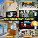 Loud 135db Keypad Motion Sensor Alarm Siren for Garage, Shed. Portable Cordless Battery Operated Travel PIR Motion Detector Alert. Freestanding Indoor Infrared Home Security Intruder Burglar Alarm