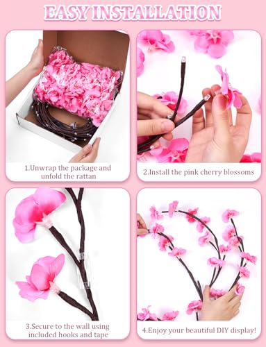 Buy FIALAME LED String Lights with 8 Modes, Remote Control, Resin Material, Battery-Powered, Pink Cherry Blossom Decor for Home Online at Low Prices in India - Amazon.in - Image 8
