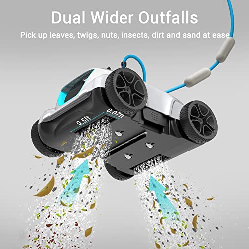 Aiper Automatic Pool Cleaner, Robotic Pool Vacuum For Above Ground Pools With 33Ft Swivel Floating Cable- Orca 800 Mate, White #TOP3