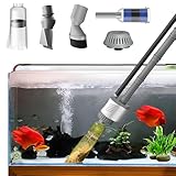 Fish Tank Cleaner, 15KPA Suction with Auto Water Change, 30W High Power PP Material, Multi Strainer Gravel Washer for Aquarium, Sand Cleaning Water Purification
