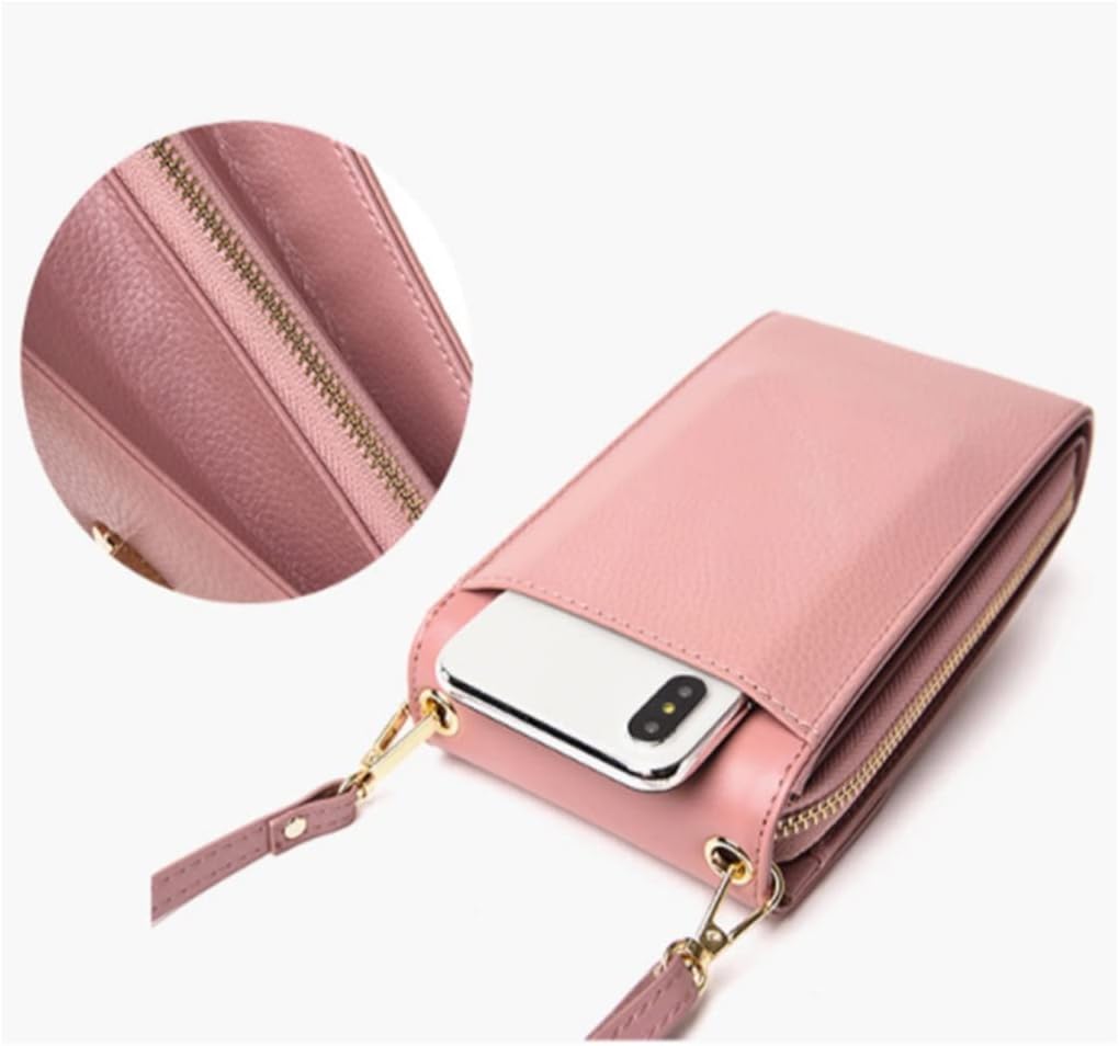 Mobile Phone Bag Women's Messenger Mini All-match Hanging Neck Vertical(Black)