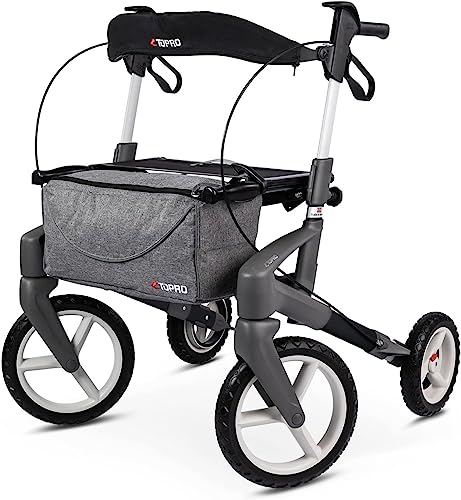 Topro ATR Outdoor All Terrain Folding Lightweight Rollator (Medium, Black) option