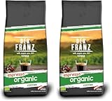 DER-FRANZ - Café espresso ecológico, granos enteros, 1000 g (Paquete de 2)