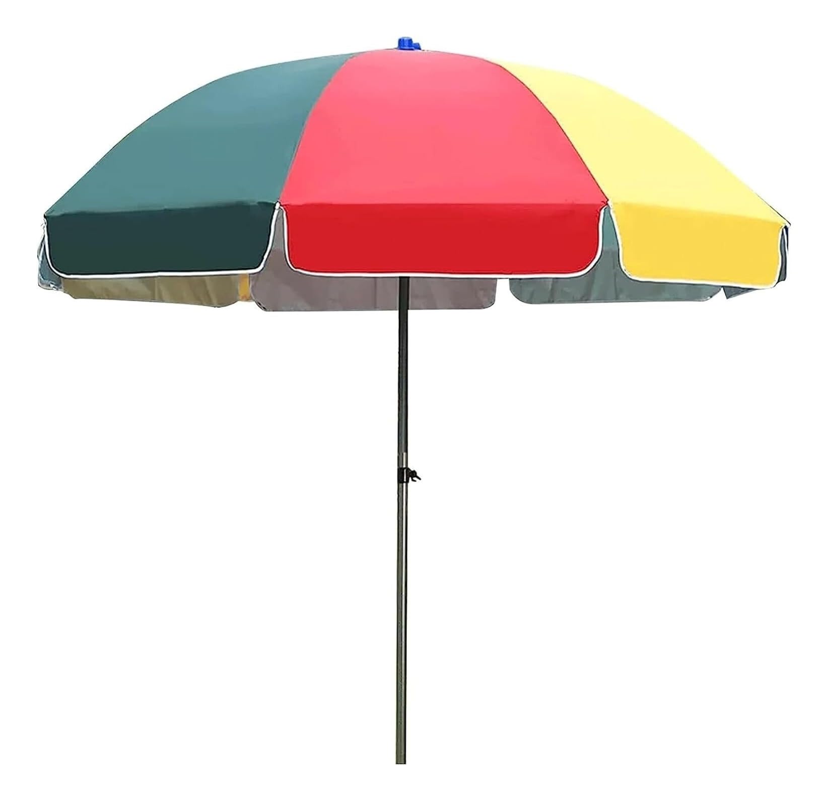 XYNSNDB Parasol Parasol ogrodowy Parasol targowy 7,8 FT Parasol plażowy Okrągły parasol tarasowy z drążkiem ze stali węglowej i 8 żebrami Parasol zewnętrzny na balkon, trawnik, basen Parasol