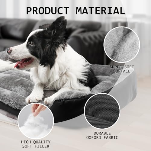 DogBaby Orthopedic Dog Bed, Dog Beds for Large Dogs, Washable Dog Bed Comfortable and Breathable Dog Bed Medium, Soft Cotton Large Pet Bed with Nonskid Bottom - Image 3