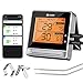 Produktbild Habor Bluetooth Grillthermometer, BBQ Ofenthermometer Digital mit Doppelsonde, Fleischthermomete, 60M, Timer-Alarm, Großes Display, 11 Kostliche Einstellungen fur Kuche Grill, Steak