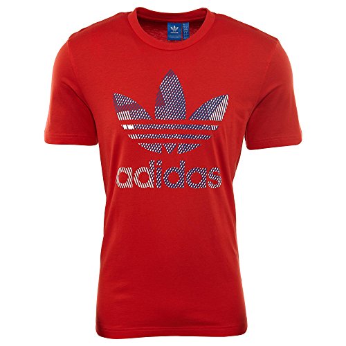 T-shirt adidas Trefoil 1 finitions premium coton rouge homme taille M