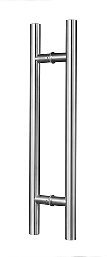 Miniatura 8 de HONGYUN Tiradores de puerta de 12 pulgadas, separadores sólidos de acero inoxidable 304 de grado comercial moderno para interiores y exteriores,