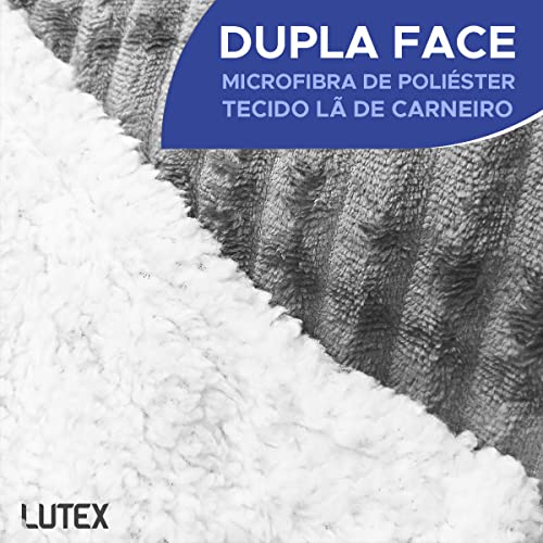 Cobertor Casal Dupla Face Corttex - Aveludado Sherpa Toque de Lã de Ovelha Carneiro - Manta Microfib