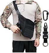 ONE WVW PIN Tactical Crossbody Sling Bag para hombres, ocultar llevar el bolso del arma CCW hombro pecho Pack V...