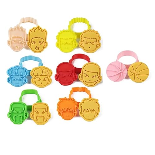 スラムダンク クッキー型 型抜き グッズ 7個セット 桜木 花道 流川 楓 赤木 剛憲 三井 寿 3D 可愛い 製菓用品 お弁当 クッキング 抜き型 ビスケット お菓子作り 製菓 DIY 手作り 贈り物 プチギフト おしゃれ