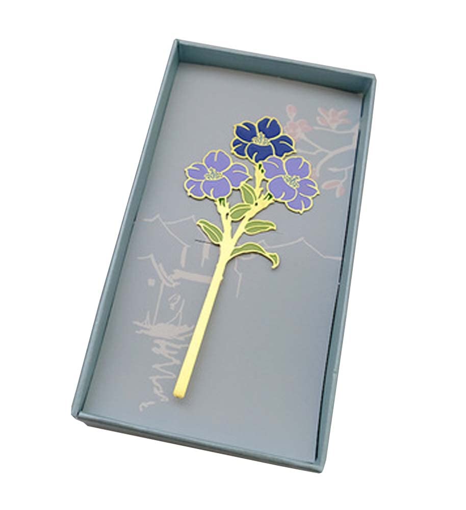 ZORILO Erwachsenenbox Studenten Geschenke, Lesezeichen, klassisches Metall-Lesezeichen, exquisites Blumen-Lesezeichen, Retro-Messing-Lesezeichen, Geschenk für Buchliebhaber #10