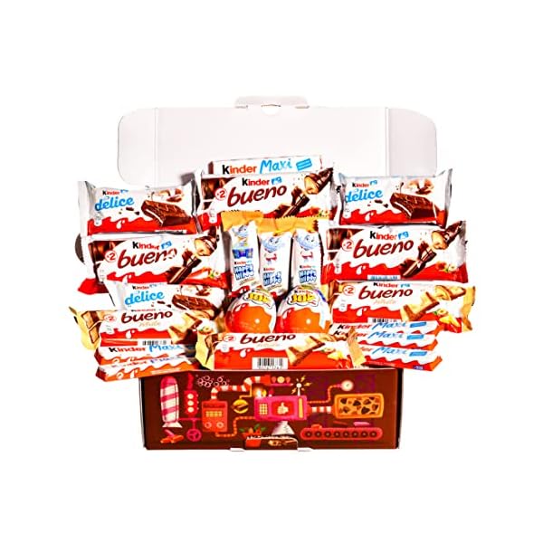 Geschenkdoos met bonbons I Origineel cadeau voor verjaardagen, kinderen, partner – Kinder Bueno, Happy Hippo, Kinder Joy…