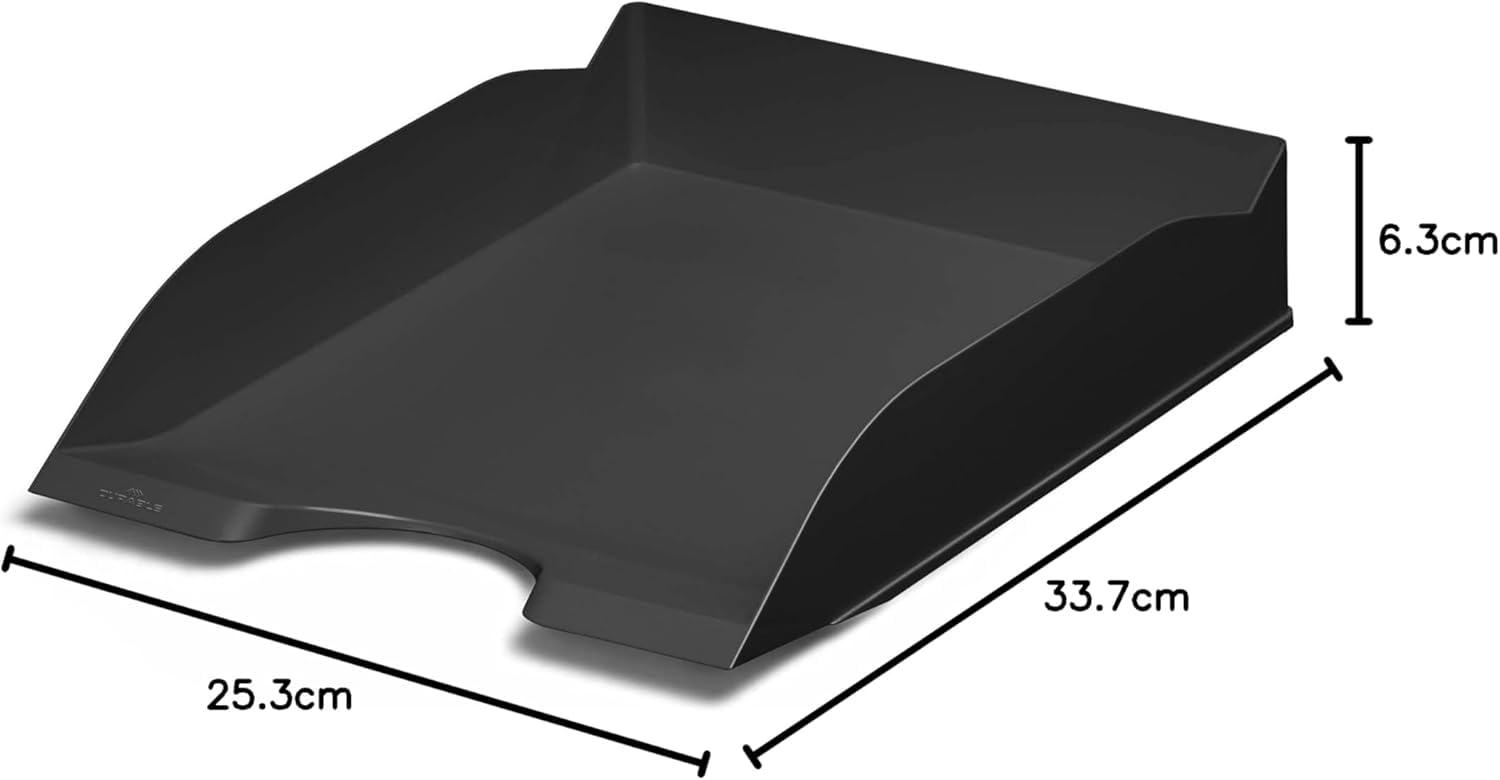 Durable 775601 Bandeja portadocumentos ECO A4, con certificado Blue Angel, 6 unidades, negro
