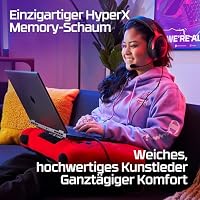 HyperX Cloud III Gaming-Headset Kabelgebunden – 53-mm-Treiber, Memory Foam, DTS, Noise-Cancelling Mikrofon, USB-C/USB-A/3,5mm, für PC, PS5, PS4, Xbox, Switch, Mac – Schwarz/Rot – Ansicht 2