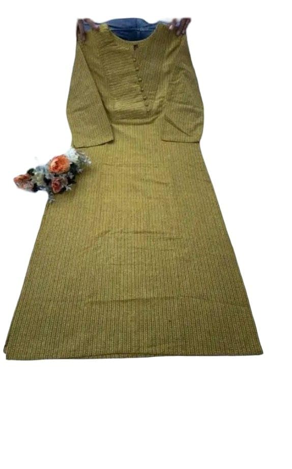 Women Designer Katha Cotton Kurti with Stylish Stitching Pattern (Only Kurti)