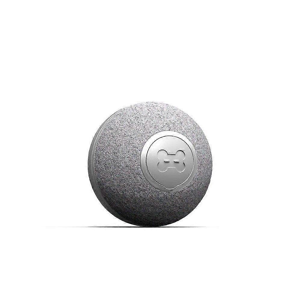 Dww Interaktives Katzenballspielzeug (Grau), selbstdrehender hüpfender intelligenter Ball für Indoor-Kätzchen, 3 Modi, wandelbares LED-Licht, USB wiederaufladbar, Spielzeug für L