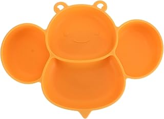 TOYANDONA 2 Pçs Tigela De Sucção Criança Auto Alimentação Dividida Placas De Criança Antiderrapante Placa De Bebê Bandeja De Silicone Placas De Sucção Para Crianças Placa De Sucção De