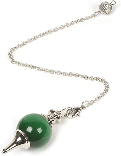 Miniatura 10 de Cristal curativo de jaspe rojo natural para radiestesia, 1.575 in, péndulo de punto de reiki de chakras para adivinación