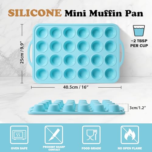 50% Off Silicone Mini Muffin Pan Set - 2-Pack Nonstick Baking - Image 4