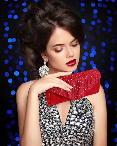 Image of TINDTOP Evening Clutch Purses for Women Handbags for Formal Wedding Party Cocktail Prom Crossbody Shoulder Envelope Bag | for Formal Wedding