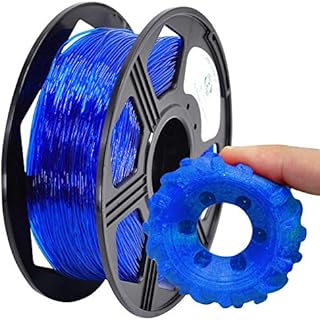 YOYI YOYI 3D Printer Filament, 95A TPU Filament 1.75mm, Flexible Filament, 0.8KG Spool,Dimensional Accuracy +/- 0.03 mm, Soft TPU Filaments of High Elasticity (Blue)