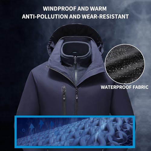 Image of Heated Jacket for Men Winter Outdoor Soft Shell Electric Heating Coat without Battery