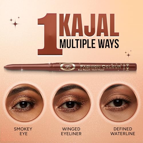 Image of FASHION COLOUR Intense Revolving Kajal(0.35g) | High Impact Intense Color In 1 Stroke | 12HR Long Stay | Matte & Mettalic Finish | Soft Texture | Waterproof & Smudgeproof | (07 GRAND CANYON, 0.35g)