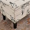 Linon Stephanie Ottoman, Botanical Linen