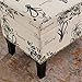 Linon Stephanie Ottoman, Botanical Linen