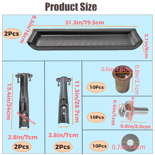 Estribos laterales para Jeep Wrangler TJ 1997-2006 2 piezas miniatura 3