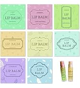 CRASPIRE Lip Balm Labels 80pcs Homemade Lip Balm Labels 2” Clear Lip Balm Labels for Tubes Printa...