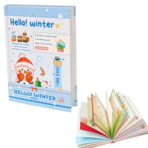 Image of FunBlast Diary for Girls - Christmas Kawaii Diary for Kids, Journal Diaries for Girls, Notepad for Students Stationary Items, Birthday Gifts (128 Sheets) (Blue-)