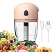 Siekacz do cebuli Mały przenośny 260ml Ładowalny USB Mini Elektryczny Siekacz Warzyw Blender Przetworniki Żywności dla czosnku imbiru Chili Marchewka Mięso Dziecko Żywność,Pink