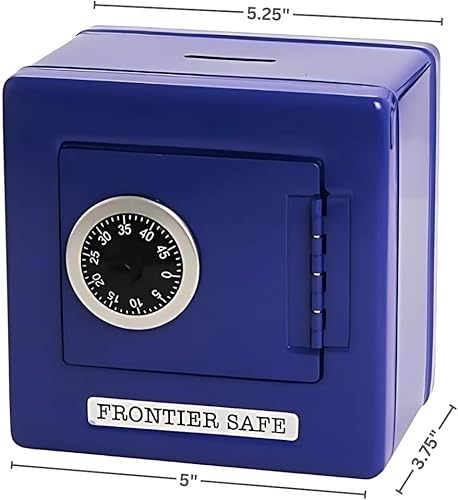 Miniatura 2 de Caja fuerte de metal con agujero para inserción de monedas, Azul