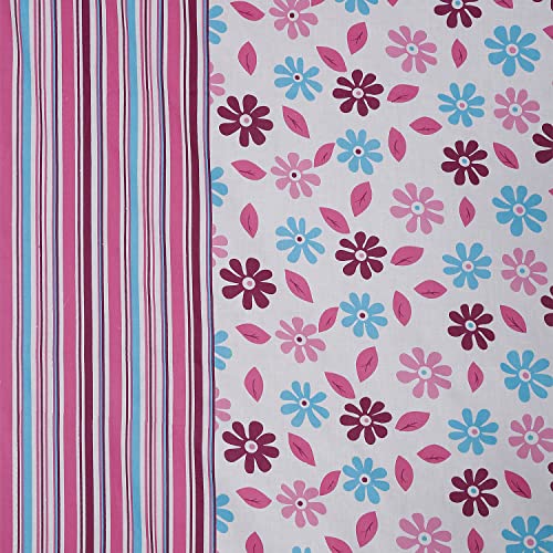 Image of Swayam Pure Cotton Double Bedsheet with 2 Pillow Covers | Size 90 x 100 inch | 160 TC | Floral Design | Soft Breathable Bed Sheet | Comfortable & Durable for Bedroom - Purple
