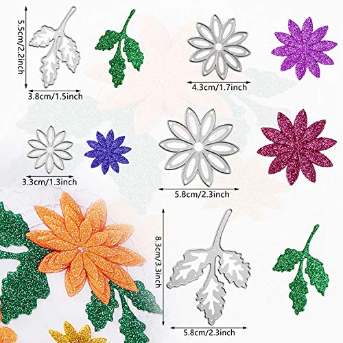 4 Sets Flower Metal Cutting Dies Flower Leaves Embossing Stencils 23 Styles Flower Shaped Die Cuts Thanksgiving Christmas Craft Dies For Diy Crafts Scrapbook Album Paper Card Decor #TOP1