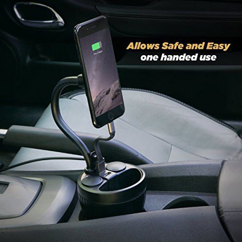 Scosche Magpcup Magicmount Powerhub Magnetic Cup Holder Phone Mount For Car, Charge Multiple Devices, Adjustable To Fit Most Cupholders, Black #TOP5