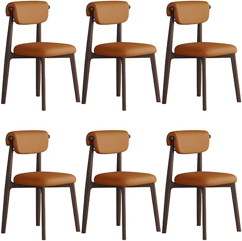 Miniatura 45 de YVYKFZD Juego de sillas de comedor, silla de comedor de madera maciza, sillas de cocina tapizadas, silla de sala de estar con respaldo curvo, para