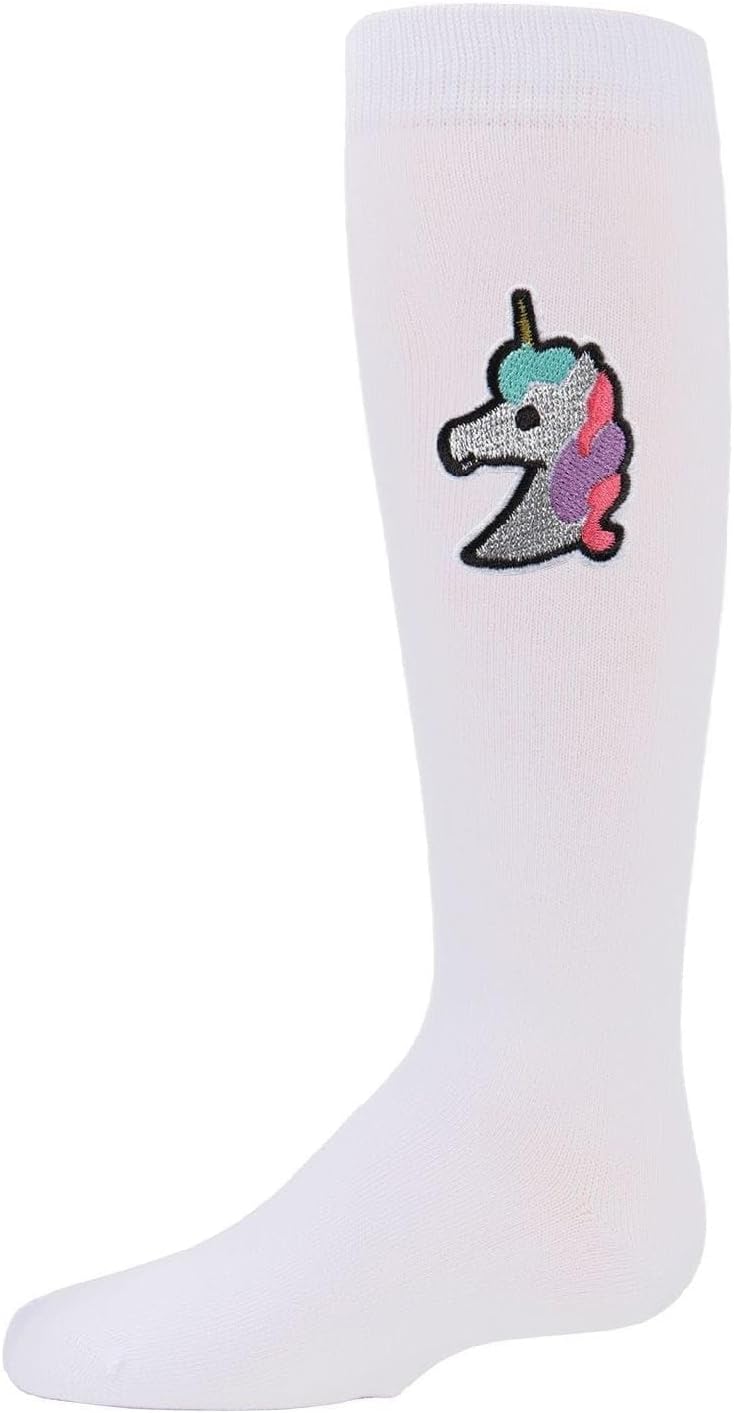 MeMoi Girls' Glitter Unicorn Knee-High Socks